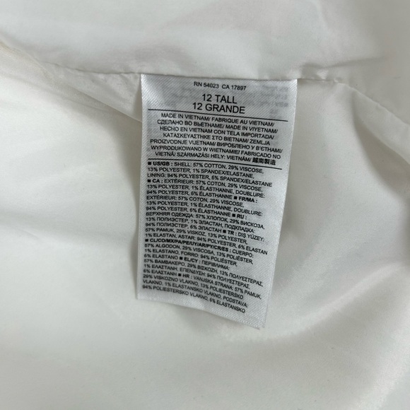 Banana Republic White Zip Up Women’s cotton bomber Jacket size 12 - Picture 5 of 7